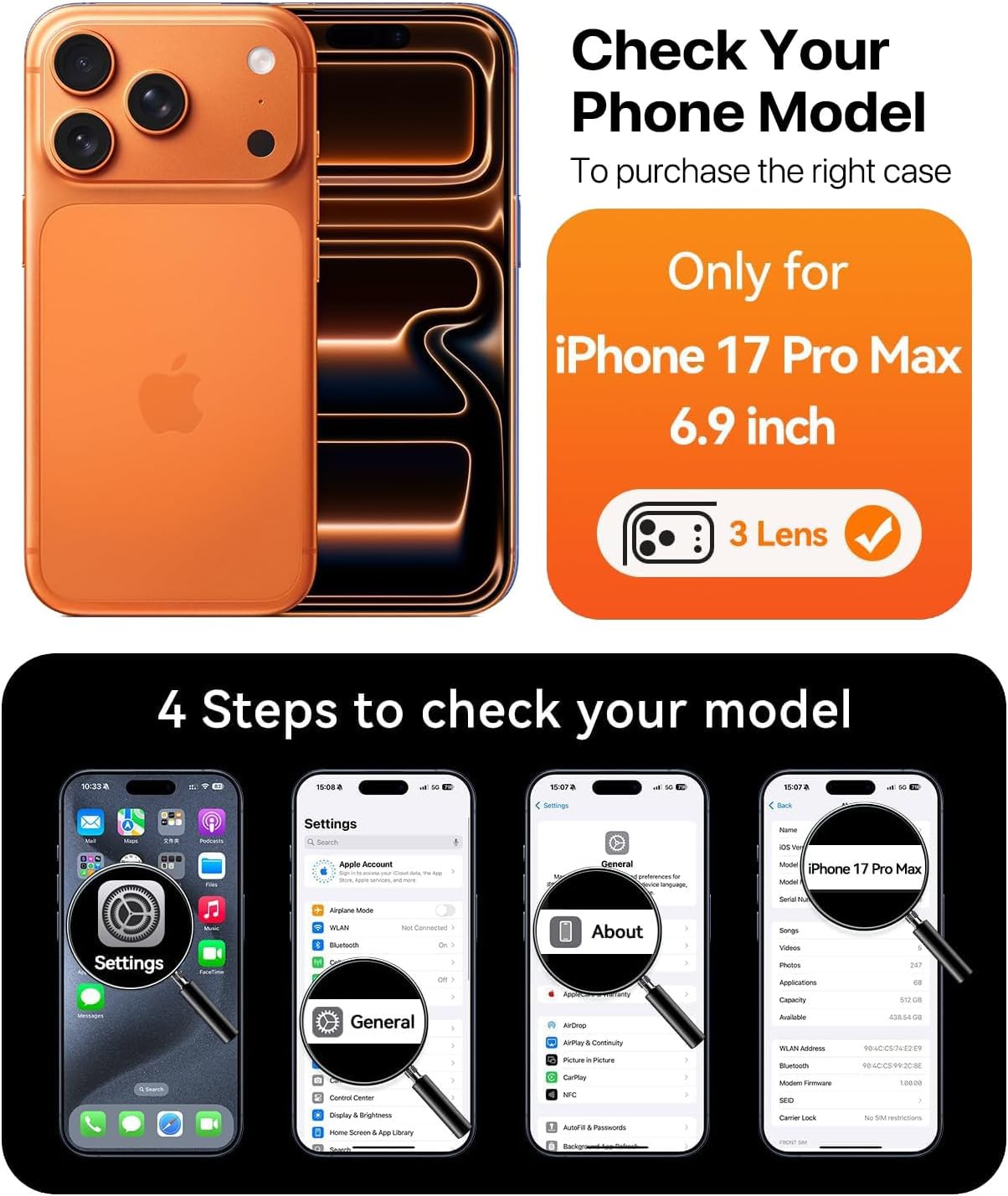 Lifedance Rugged Full-Body Case for iPhone 17 Pro Max, Built-in Screen Protector, 10FT Military Drop Tested, Clear Shockproof Phone Case Cover for iPhone 17 Pro Max 6.9, Clear